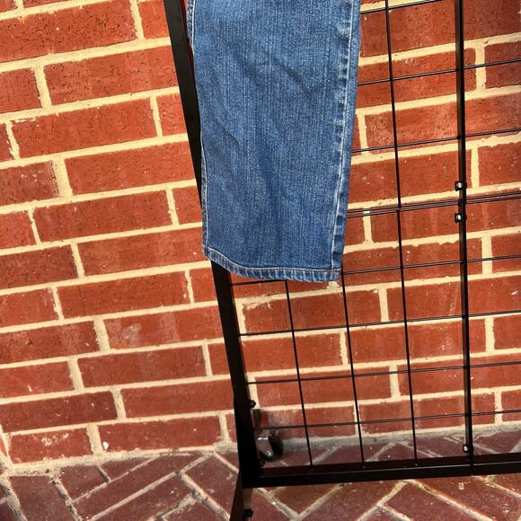 Red Valentino Double Button Straight Leg Stretch Denim Jeans, IT 44 US 6 - Picture 5 of 10